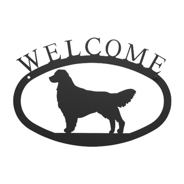 Village Wrought Iron Welcome Sign-Plaque - Retriever - Dog WEL-237-S
